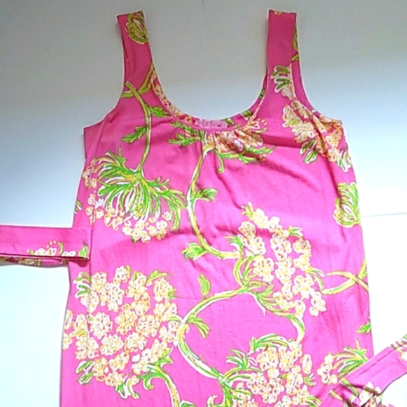 Lilly Pultizer Dress Pink Silk  XS - Picture 5 of 10